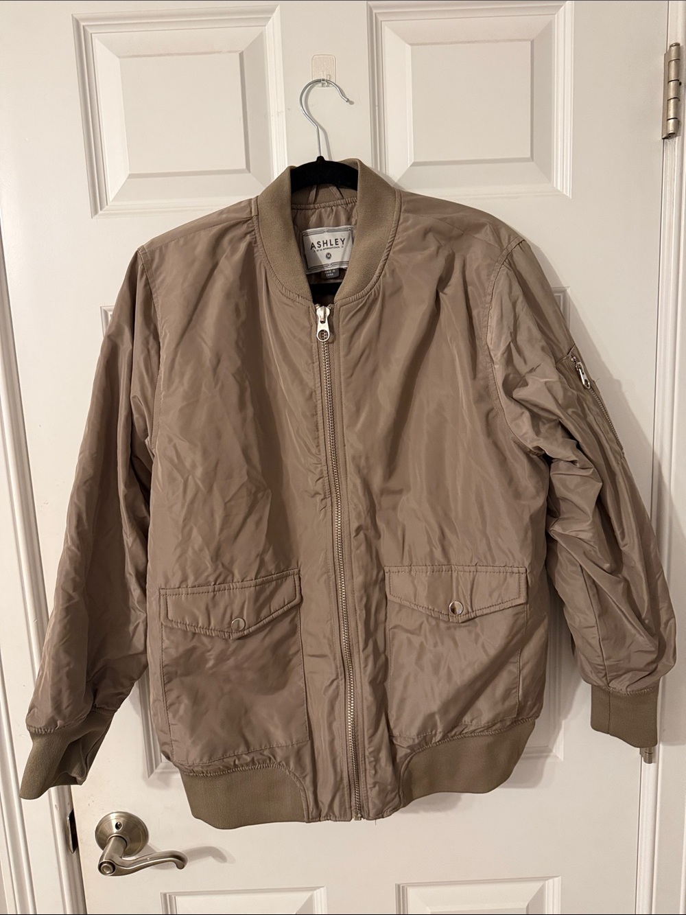 Ashley By 26 International Men’s Bomber Jacket in Taupe